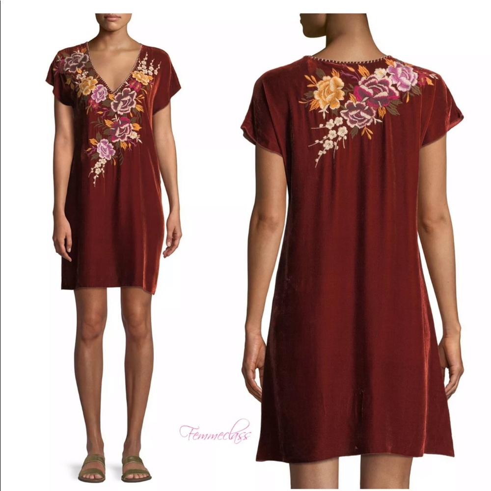 Johnny Was Zosia Velvet Tunic Dress top Boho new
